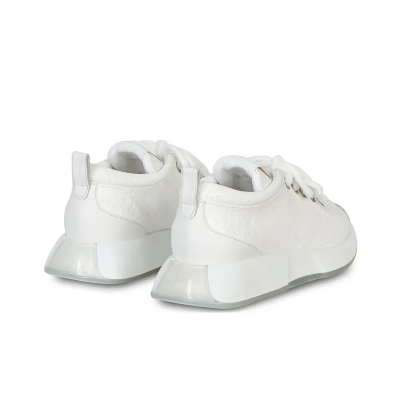 Giuseppe Zanotti/GZ Fero Cushioned Wear-Resistant Lightweight Warm Low-Top Skateboard Shoes Women's White-3