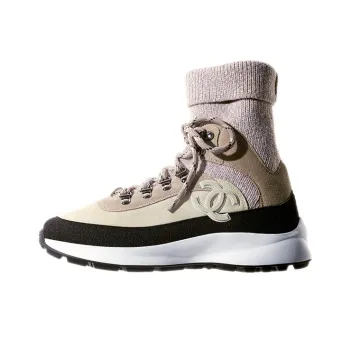 CHANEL High Top Casual Shoes Women's Black