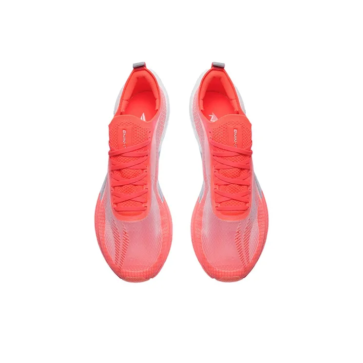 LINING Feidian 2 Elite Running Shoes Men Low Top Standard White/Neon Fruit Red-2