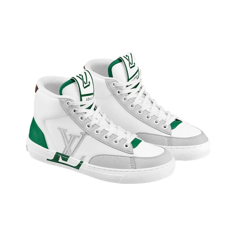 LOUIS VUITTON Charlie Ankle Sneakers 'Grey Green' Women's-2