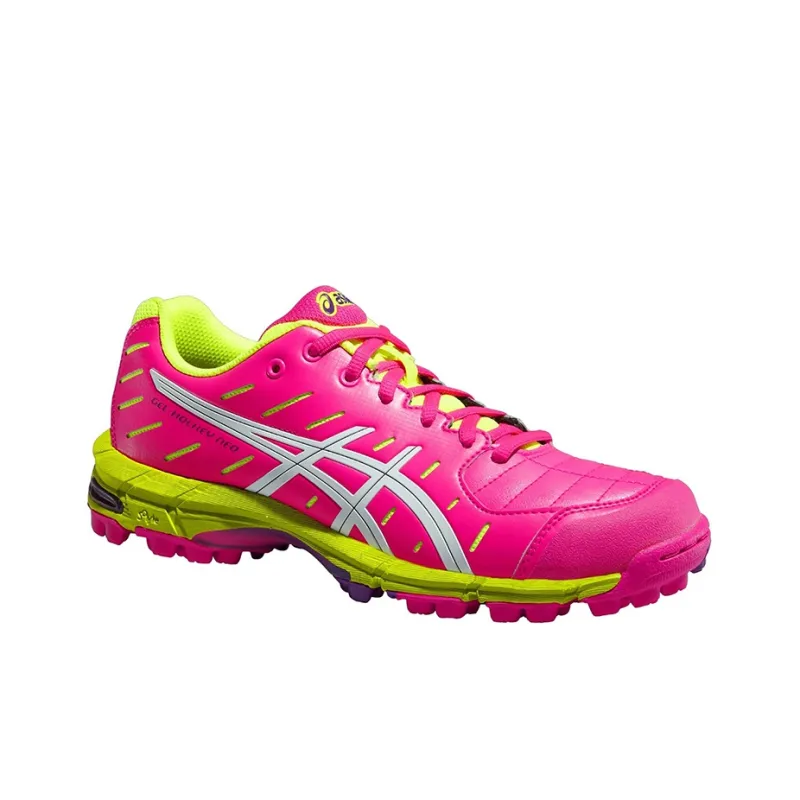 Asics Gel-Hockey Running Shoes Women's Low-Top Pink/Yellow-1