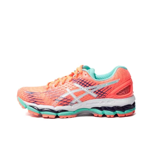 Asics GEL-Nimbus 17 Running Shoes Women's Low-Top White/Coral Orange