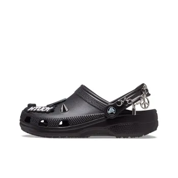 Crocs Classic Feel The Positivity Casual Unisex Black Sandals