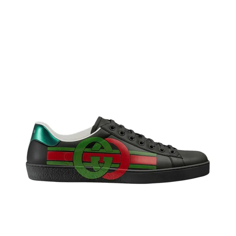 GUCCI Gg Ace 'Black Green Red'-1