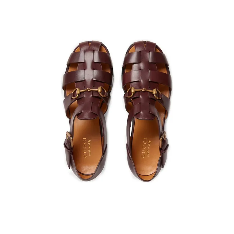 GUCCI Roman Sandals Men's Burgundy-3