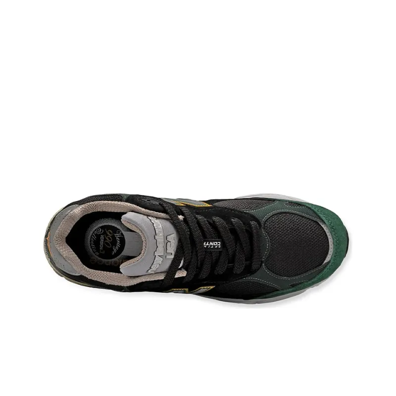 New Balance NB 990 V3 Cushioning Anti-Slip And Wear-Resistant Low-Top Running Shoes Men's Black Green-2