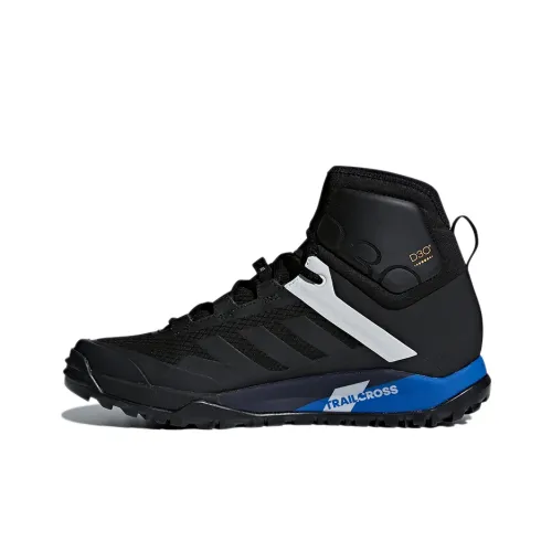 Adidas Terrex Trail Cross Hiking / Trekking Shoes Men High-Top Black