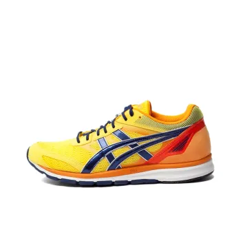 Asics Anti-Slip And Wear-Resistant Breathable Low-Top Running Shoes Men's Blue Lemon