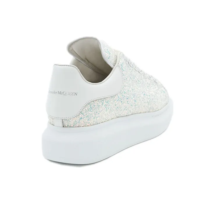 Alexander McQueen Oversized White Ice Glitter Women's-3
