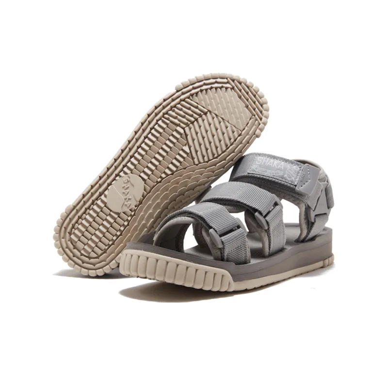 SHAKA Neo Bungy Hook and Loop Beach Sandals Unisex Gray-3