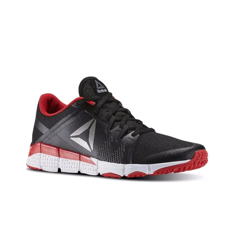 Reebok Trainfle Anti-Slip And Wear-Resistant Support Lightweight Low-Top Running Shoes Men's Black Red-2