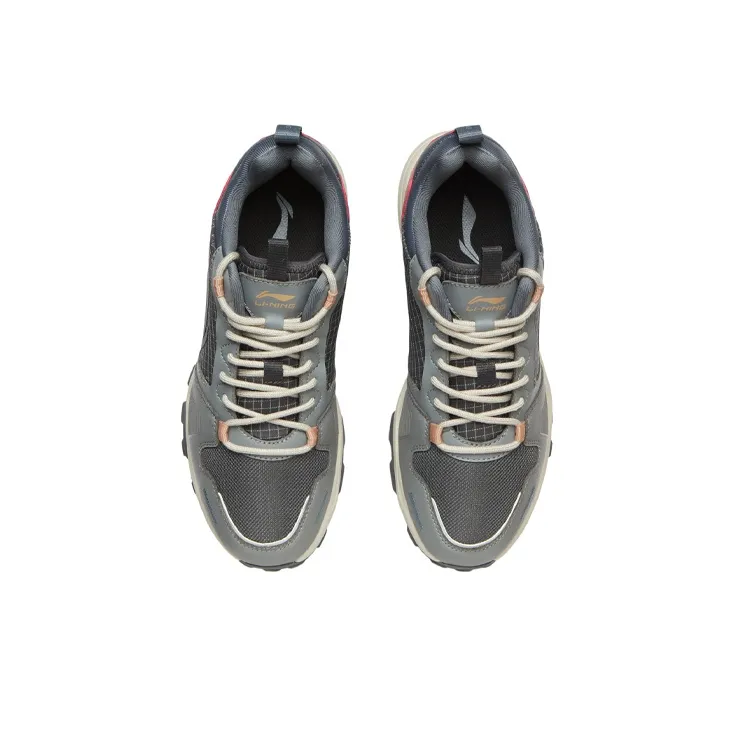 LiNing Slip-Resistant Cushioning Wear-Resistant Low-Top Running Shoes Gray-3