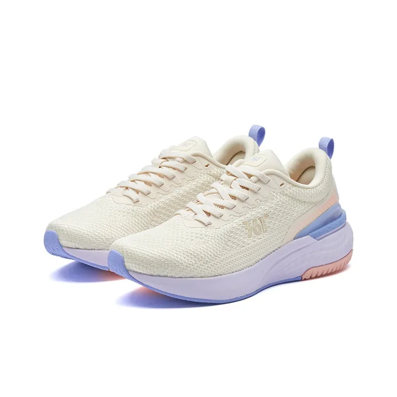 361° Fluttering Strength Breathable And Resilient Low-Top Running Shoes Women's White Purple-2