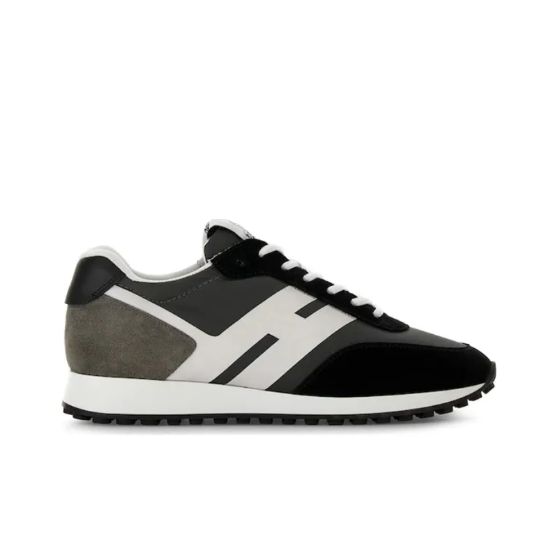 HOGAN H383 Casual Shoes Men Low-Top Gray/Black-1