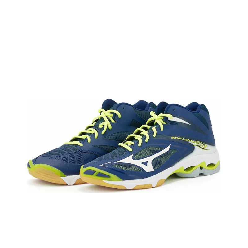 Mizuno Wave Lightning Z3 Mid Wear-Resistant Slip-Resistant Mid-Top Running Shoes Unisex Blue White-2
