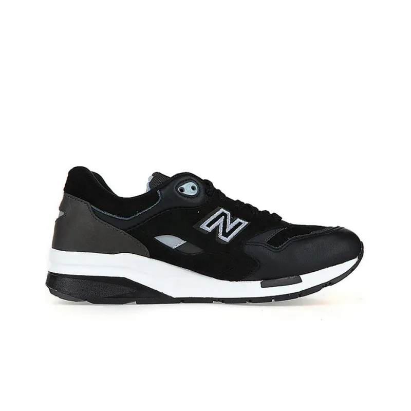 New Balance NB 1600 Cushioning Breathable Low-Top Casual Running Shoes Unisex Gray Black-1