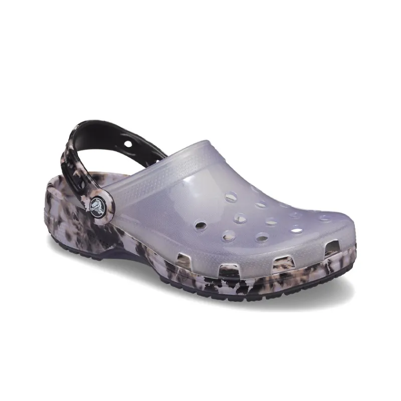 Crocs Classic Bleach Clogs 'Translucent Black White'-2