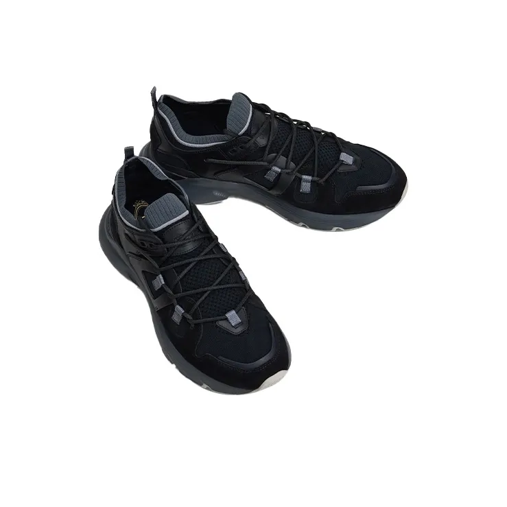 TOD'S Cushioning, Slip Resistant, Abrasion Resistant, Breathable Low Top Casual Shoes Men's Black Gray-3