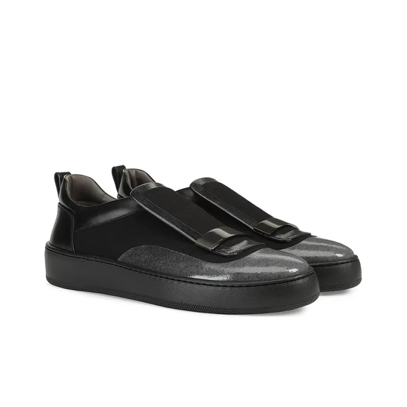 SERGIO ROSSI Skateboard Shoes Men Low-Top Black-2