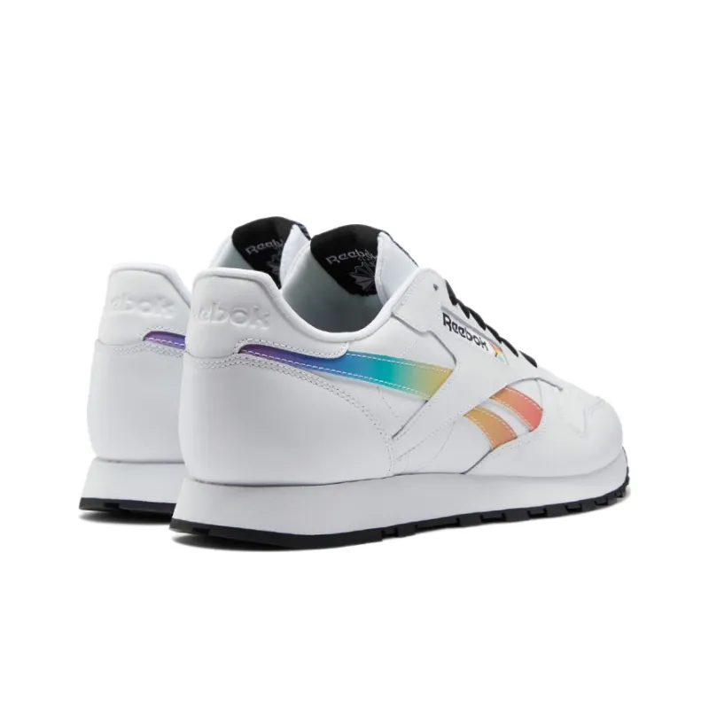 Reebok Classic Leather Pride Cozy Breathable Casual Shoes/Sneakers Unisex White Orange-3
