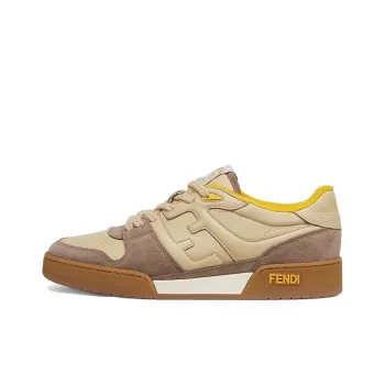 FENDI Match Low Top Suede 'Yellow Beige' Women's