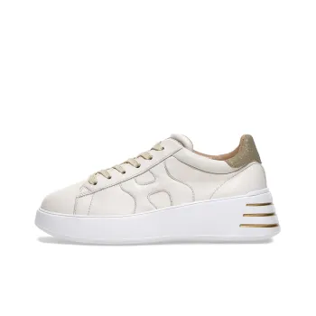 HOGAN Rebel Cushioning, Slip Resistant, And Abrasion Resistant Low Top Casual Shoes Women's Ivory White