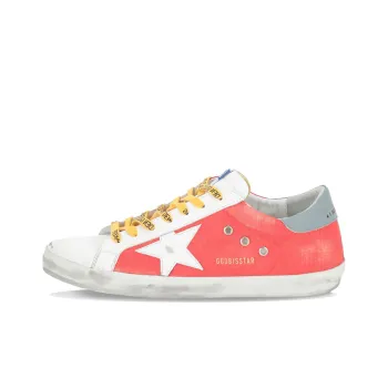 Golden Goose Super Star Low Top Sports Skateboard Shoes Men's White Red