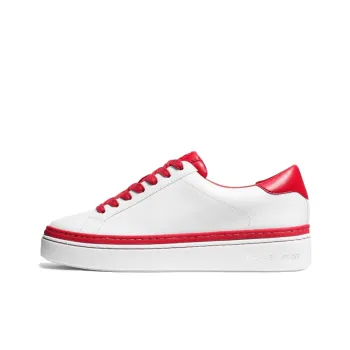 MICHAEL KORS Low Top Stylish Skateboarding Shoes Women's White Red