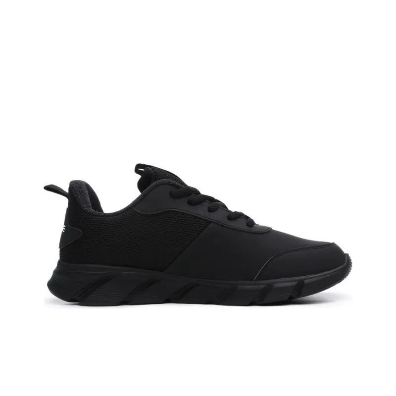 Erke Cushioning Anti Slip And Wear Resistant Low Top Running Shoes Men's Black White-1