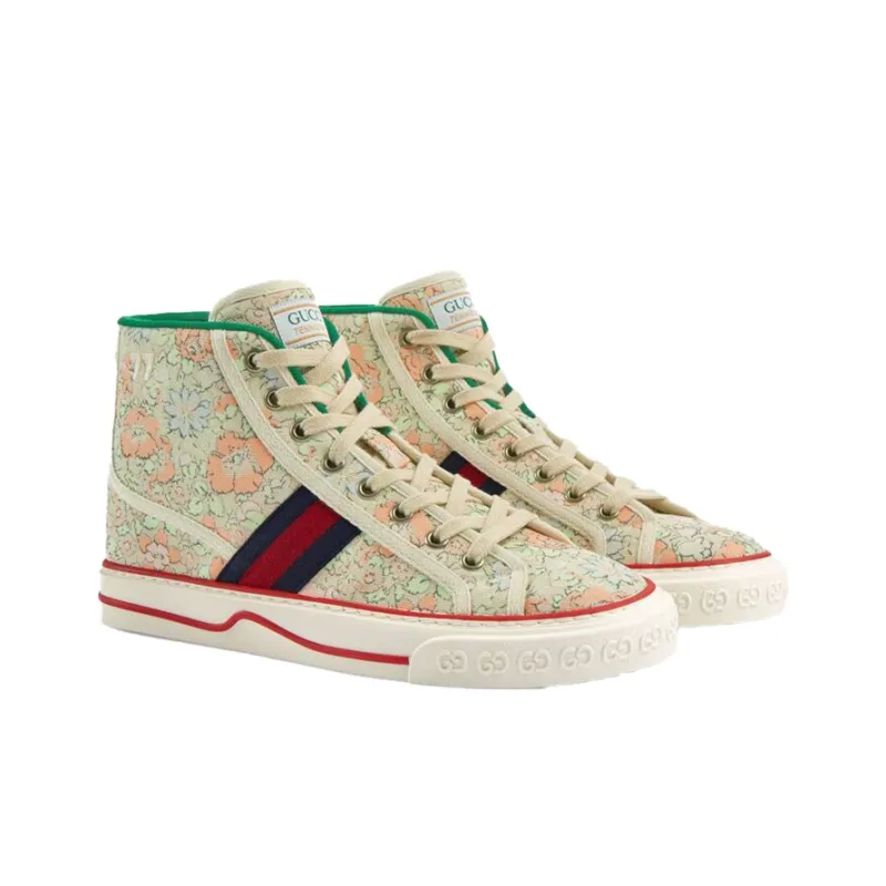 GUCCI Liberty Of London X GUCCI Women's Tennis 1977 High 'Floral Mint Green' Women's-1