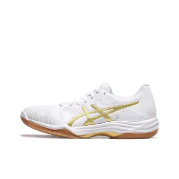 Asics Gel-Tactic 2 Wear-Resistant Low-Top Running Shoes Women's White Gold