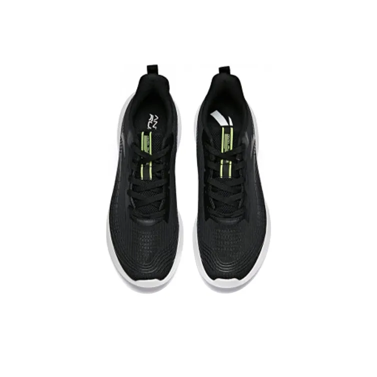 Anta Cushioned Slip-Resistant Abrasion-Resistant Breathable Low-Top Running Shoes Men's Black-2