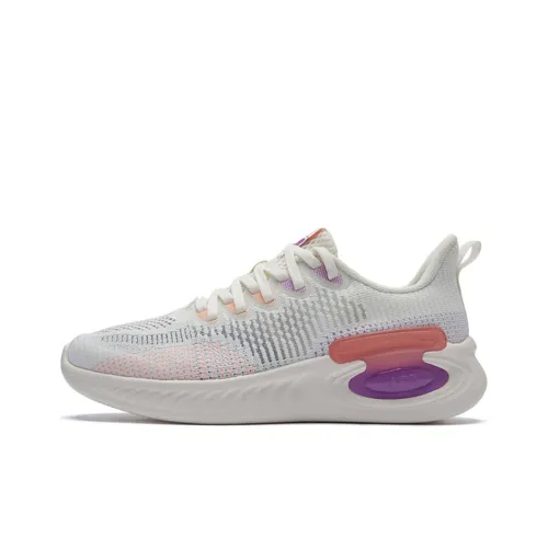 361° Cushioning, Slip Resistant, Breathable, Lightweight Low Top Running Shoes Women's White Pink