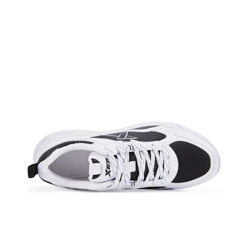 XTEP Abrasion Resistant Lightweight Thermal Low Top Running Shoes Men's White Black-3