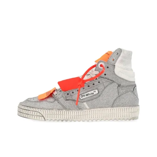 OFF-WHITE Off Court Silver Glitter Women's