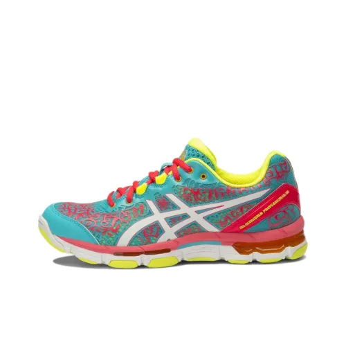 Asics Gel-Netburner Professional 12 Running Shoes Women's Low-Top Mint Blue/Pink