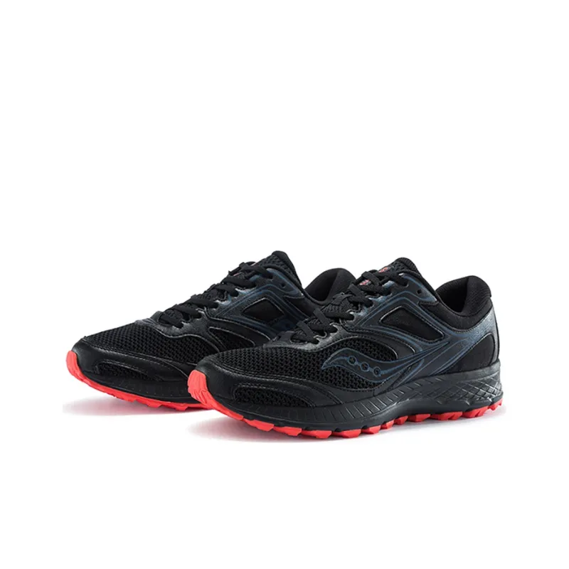 Saucony Cohesion 12 Running Shoes Men Low Top Black/Blue/Red-2