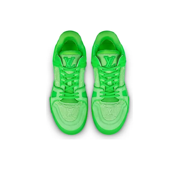 LOUIS VUITTON X Virgin Abloh Trainer Sneakers 'Neon Green With Monogram Fabric'-3