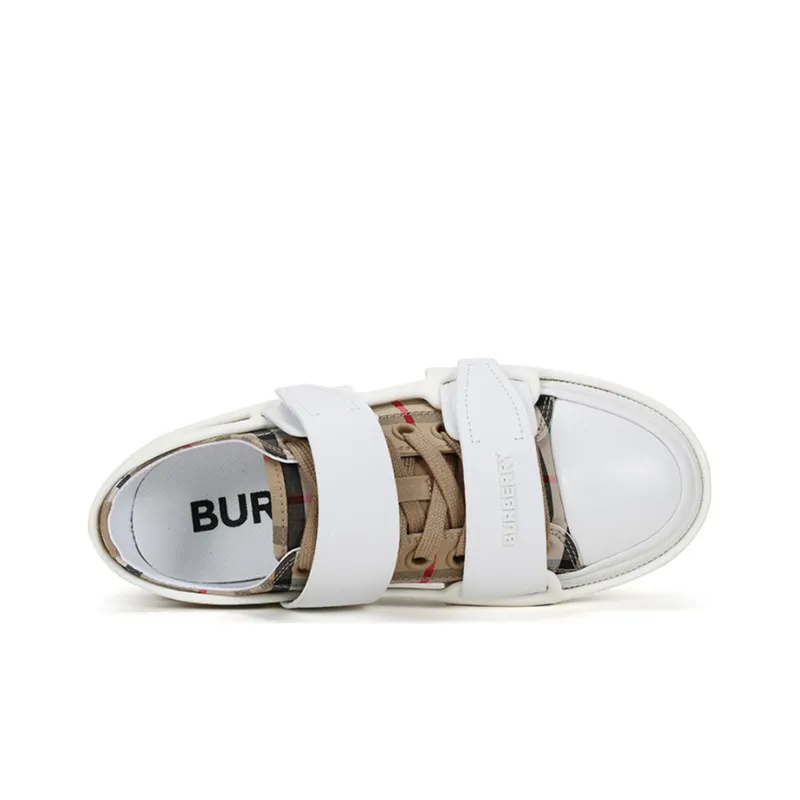 Burberry Low Top Stylish Skateboarding Shoes Women's Archive Beige-4