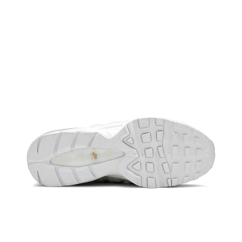 Nike Air Max 95 Cushioning Anti-Slip And Wear-Resistant Low-Top Athletic Shoes GS Bone White-4