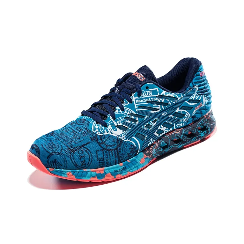 Asics Fuze Nyc Wear Resistant Slip Resistant Low Top Running Shoes Men's Blue-1