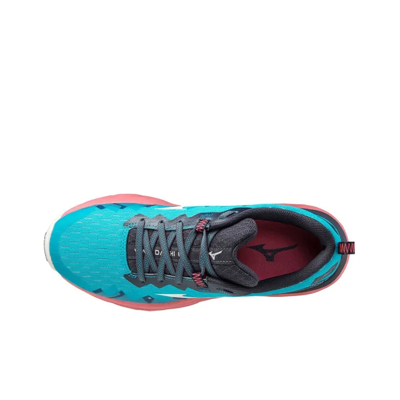 Mizuno Wave Daichi 6 Low-Top Running Shoes Women's Blue Pink-2