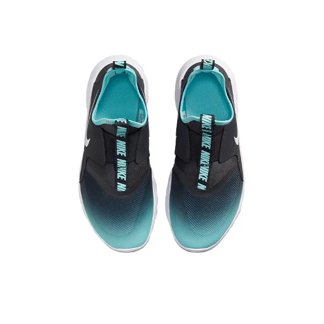 Nike Flex Runner Cushioned Anti-Slip Wear-Resistant Breathable Lightweight Low-Top Running Shoes GS Black Blue-3