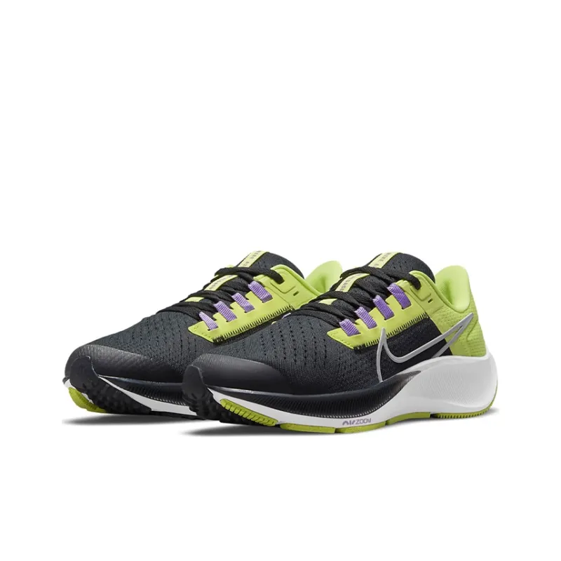 Nike Pegasus 38 Cushioning Anti-Slip And Wear-Resistant Low-Top Marathon Running Shoes GS Black Green-2