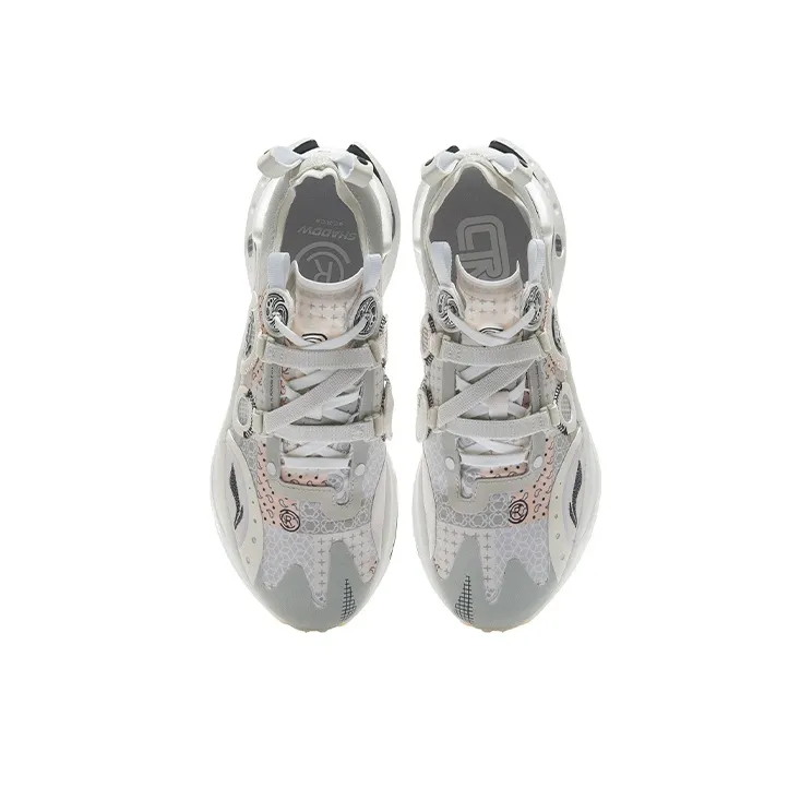 LiNing Jueying CRC Durable Breathable Low Top Running Shoes Men's Cloud Rain Gray-1