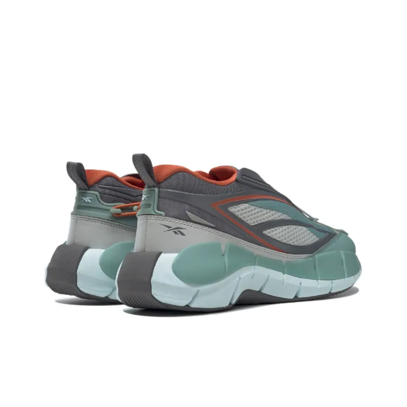 Reebok Zig 3D Storm Hydro Low Top Casual Shoes Men's Gray Green-3