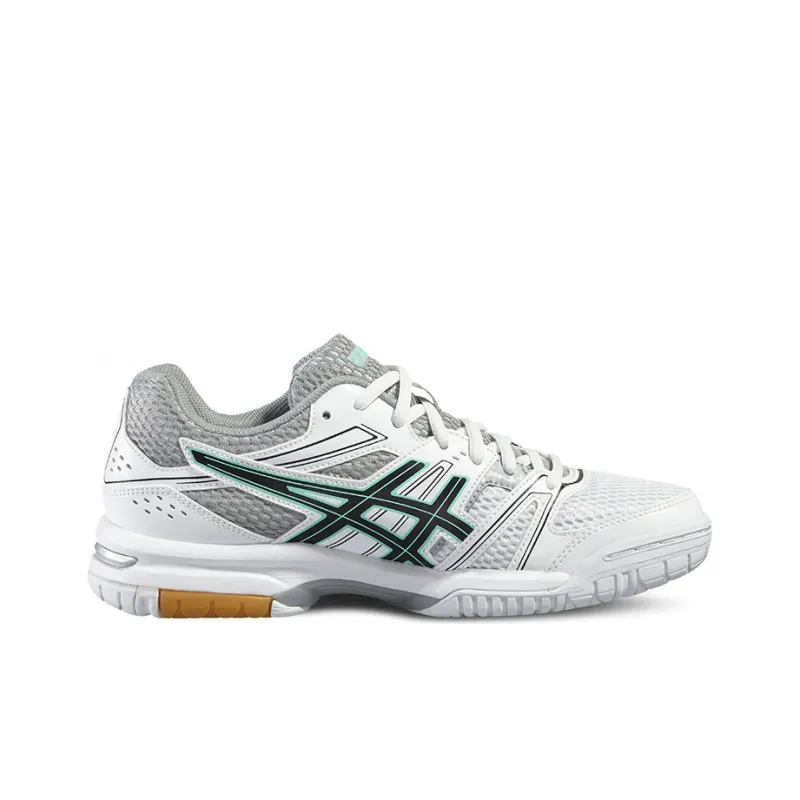Asics Gel-Rocket 7 Cushioned Wear-Resistant Slip-Resistant Low-Top Running Shoes Women's White Black-1