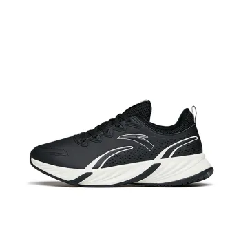 Anta Running Collection Lightweight Cushioning Low Top Running Shoes Women's Black Fleece Lined
