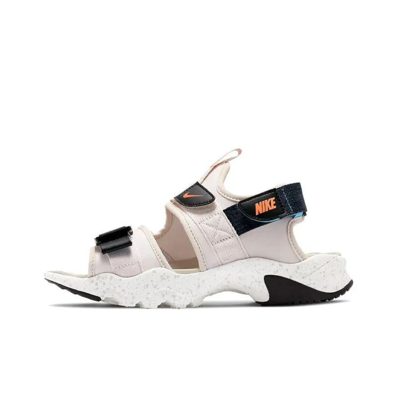 Nike Outdoor Open Toe Sports Sandals Beige 'Desert Sand Lagoon Pulse Black' Women's-0