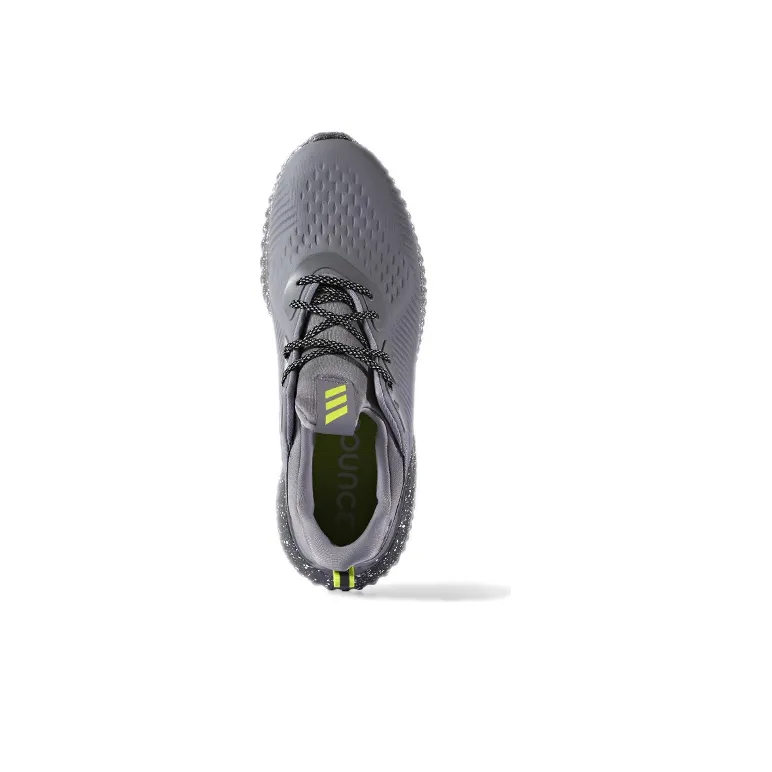 Adidas AlphaBounce Anti-Slip And Wear-Resistant Breathable Low-Top Running Shoes Men's Gray-4